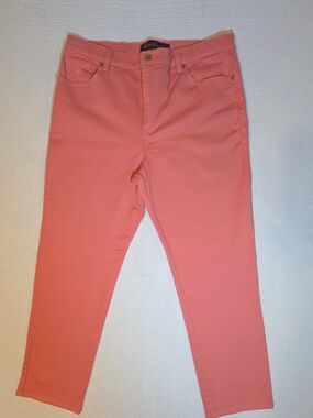 Gloria Vanderbilt Amanda Coral Pink Straight-Leg Jeans
